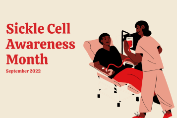 Nurse collecting blood from donor - Sickle Cell Awareness Month