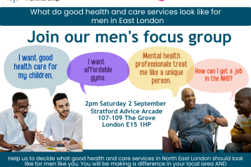 JOIN OUR MEN'S FOCUS GROUP